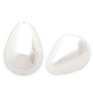 Imitations perles d&rsquo;eau douce goutte Blanc