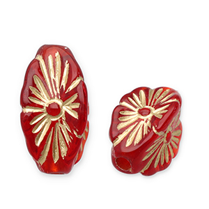 Perles acryliques Rouge-dor&eacute;