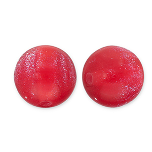 Perles acryliques avec pailletes 8 mm Rouge-turquoise