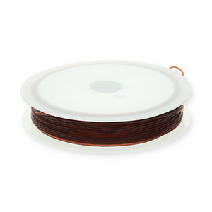 Fil &eacute;lastique 0.8mm Marron