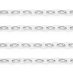 Appr&ecirc;ts en aluminium cha&icirc;ne maille jaseron maille for&ccedil;at Argent&eacute;