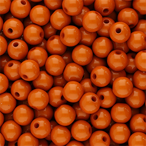 Perles acryliques 8 mm brillant Rouge terracotta