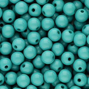 Perles acryliques 6 mm brillant Vert p&eacute;trole