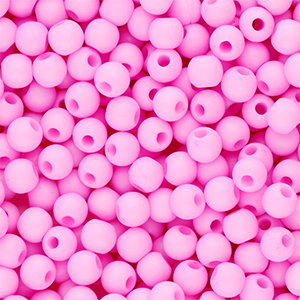 Perles acryliques 4 mm brillant Rose