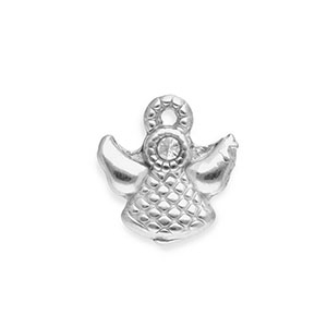 Breloques en acier Inox ange Argent&eacute;