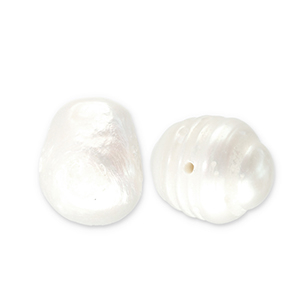 Perles d'eau douce nugget Blanc naturel