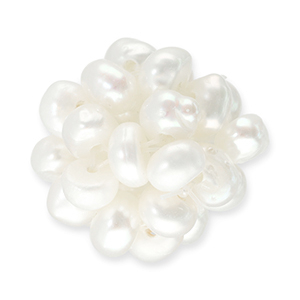 Grappe de perles d'eau douce Blanc naturel