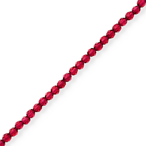 Perles &agrave; facettes Rouge