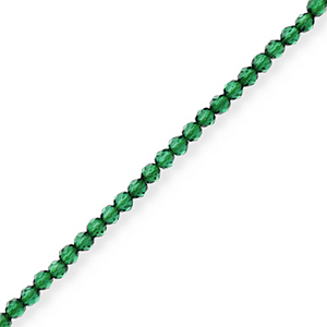 Perles &agrave; facettes Vert &eacute;meraude