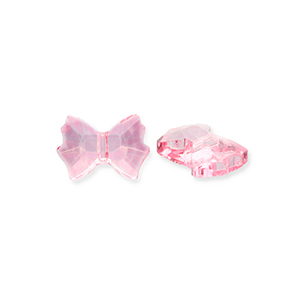 Perles &agrave; facettes Fashion n&oelig;ud Rose