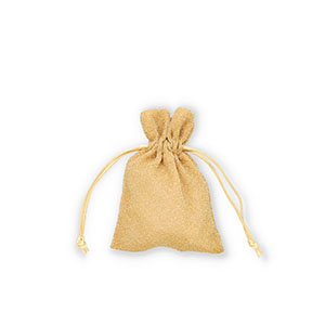 Sachet &agrave; bijoux avec pailletes Dor&eacute;