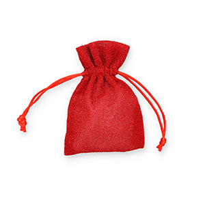 Sachet &agrave; bijoux avec pailletes Rouge