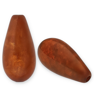 Perles Polaris Elements en forme de goutte Polmo Marron cuivr&eacute;