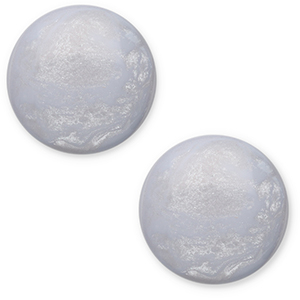 Cabochon classique 20mm Polaris Elements Jais Bleu ciel
