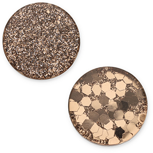 Cabochon plat 7mm Polaris Elements Helios Marron