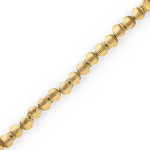 Perles h&eacute;matites coquille Dor&eacute;