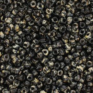 Perles de rocailles Miyuki 8/0 Opaque picasso black 8-4511