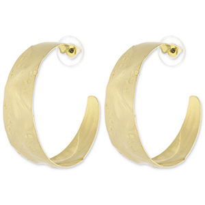 Boucles d'oreilles tendance Dor&eacute;
