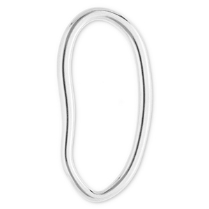 Appr&ecirc;ts en acier Inox connecteur ovale Argent&eacute;