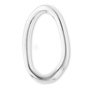 Appr&ecirc;ts en acier Inox connecteur ovale Argent&eacute;