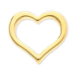 Appr&ecirc;ts en acier Inox connecteur coeur Dor&eacute;