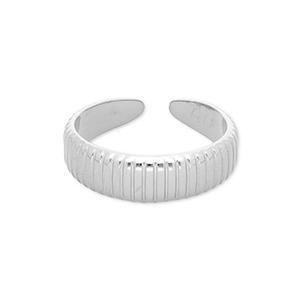 Bagues en acier Inox avec ligne Argent&eacute;