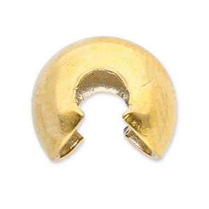 Appr&ecirc;ts en acier Inox cache-perles &agrave; &eacute;craser 6 mm Dor&eacute;