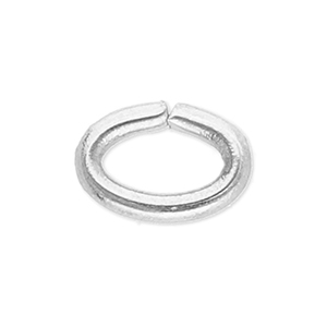Appr&ecirc;ts en acier inox anneau bris&eacute; ovale Argent&eacute;