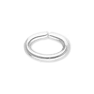 Appr&ecirc;ts en acier inox anneau bris&eacute; ovale Argent&eacute;