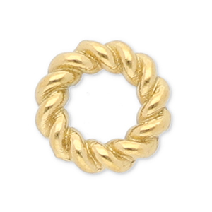 Appr&ecirc;ts en acier inox anneau ferm&eacute; 6 mm Dor&eacute;