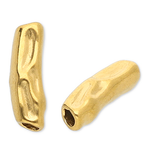Perles en acier Inox tube Dor&eacute;
