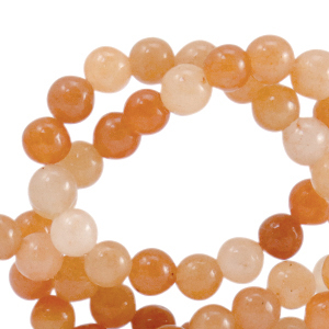 Pierres naturelles Quartz 4mm Multicolore orange gr&egrave;s-blanc cass&eacute;