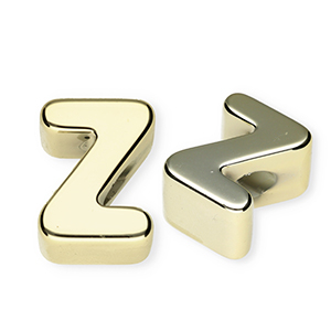 Perles acryliques alphabet lettre Z Dor&eacute;