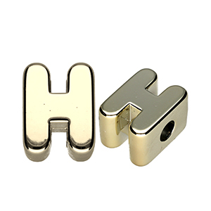 Perles acryliques alphabet lettre H Dor&eacute;