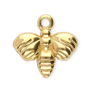 Breloques en acier Inox abeille Dor&eacute;