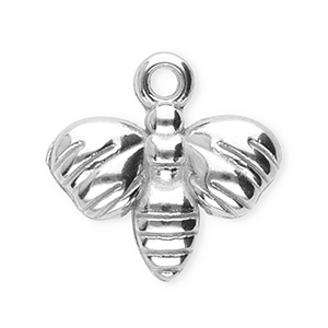 Breloques en acier Inox abeille Argent&eacute;