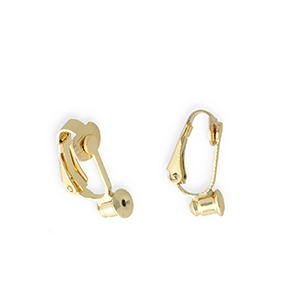 Appr&ecirc;ts en m&eacute;tal DQ&reg; Eco-brass&reg; boucles d'oreilles clip avec fermoir Dor&eacute; (sans nickel)