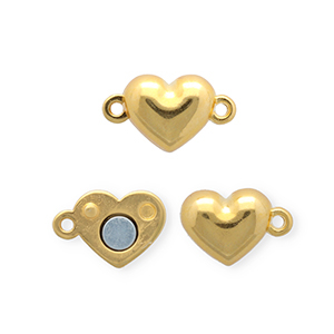 Appr&ecirc;ts en m&eacute;tal DQ&reg; fermoir aimant&eacute; coeur Dor&eacute; (sans nickel)