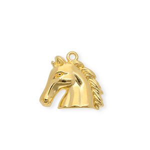 Breloques en m&eacute;tal DQ&reg; cheval Dor&eacute; (sans nickel)