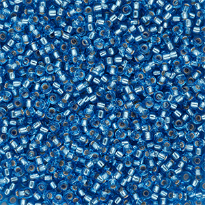 Perles de rocailles Miyuki 15/0 Silver Lined Sapphire 15-0019