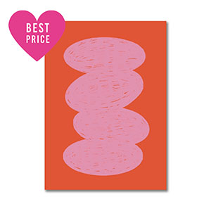 BY31&reg; Cartes &agrave; bijoux ovale Rouge-rose clair
