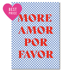 BY31&reg; Cartes &agrave; bijoux "More amor" Bleu clair-blanc-rouge
