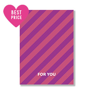 Cartes &agrave; bijoux "For you" Violet-rose