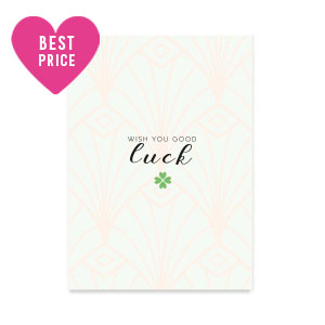 Cartes &agrave; bijoux  "Wish you good luck" Bleu p&acirc;le