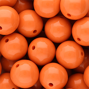 DQ Perles acryliques 18 mm brillant Orange peel 16-1359 TCX