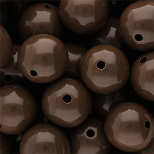 DQ Perles acryliques 16 mm brillant Cappuccino brown 19-1220 TCX