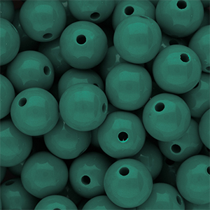 DQ Perles acryliques 14 mm brillant Mediterranea green 19-4517 TCX