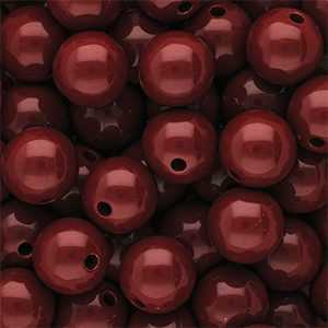 DQ Perles acryliques 14 mm brillant Salsa red 18-1657 TCX