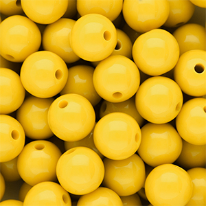 DQ Perles acryliques 14 mm brillant Vibrant yellow 13-0858 TCX