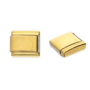Appr&ecirc;ts en acier inox breloques pour bracelet italien Dor&eacute;
